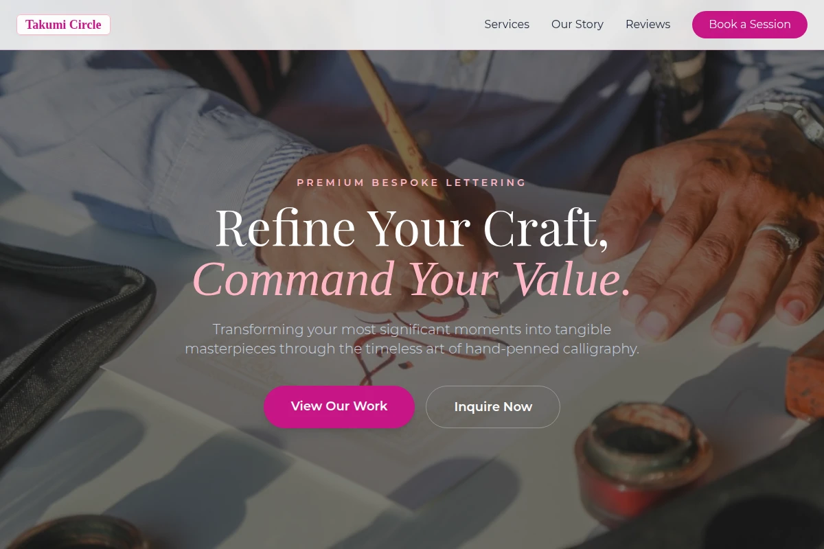 Handmade Calligraphy Lettering Studio