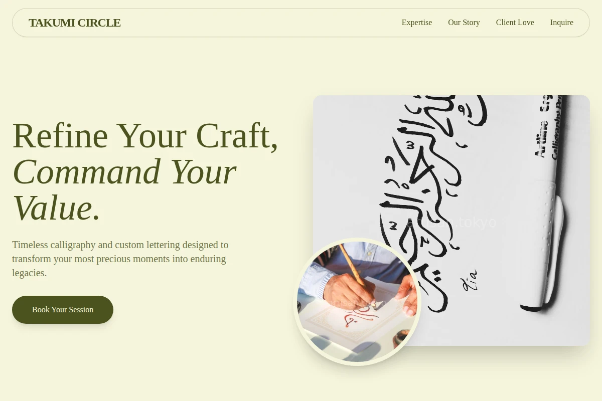 Minimal Calligraphy Lettering Studio