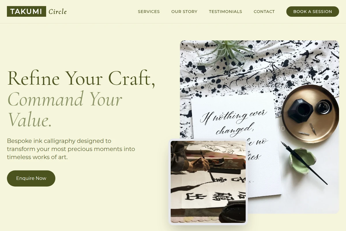 Ink Calligraphy Lettering Studio