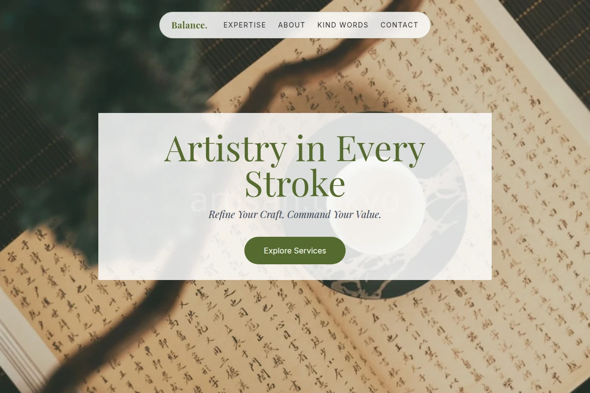 Balance Calligraphy Lettering Studio