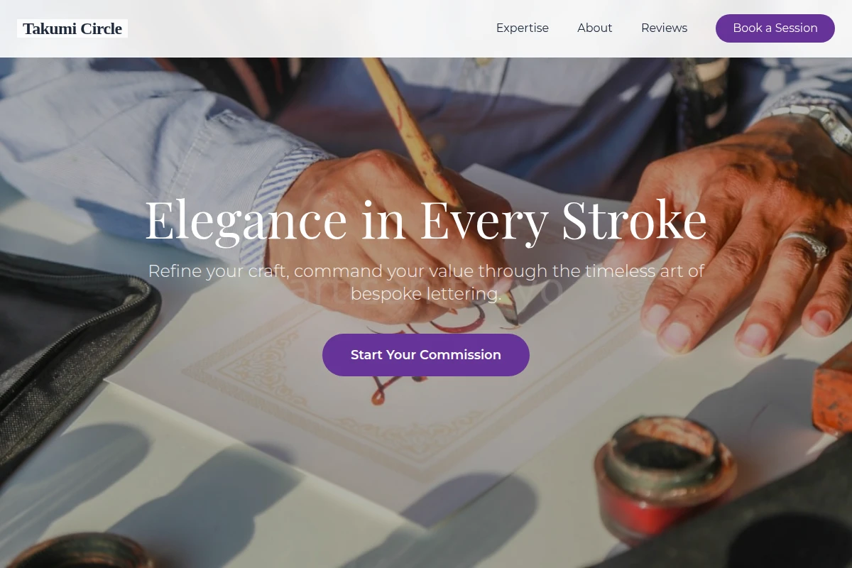 Veneer Calligraphy Lettering Studio