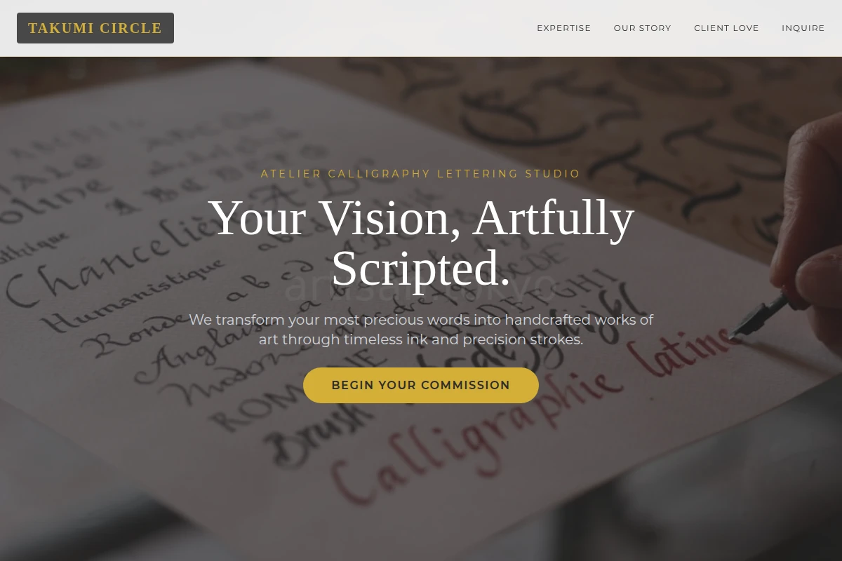 Atelier Calligraphy Lettering Studio