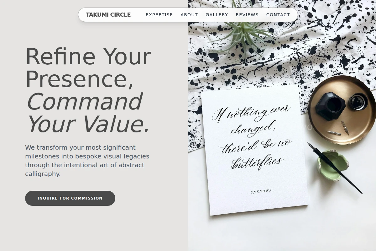 Abstract Calligraphy Lettering Studio
