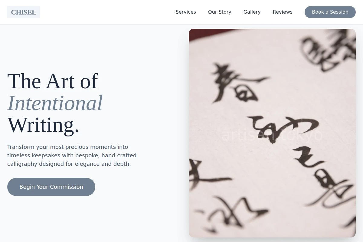 Chisel Calligraphy Lettering Studio