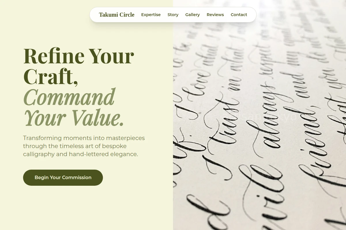 Bespoke Calligraphy Lettering Studio