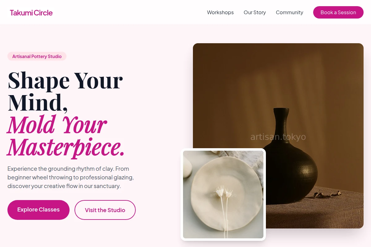 Handmade Pottery Ceramic Studio